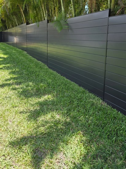 ecFence installed on a stepped, sloped grade